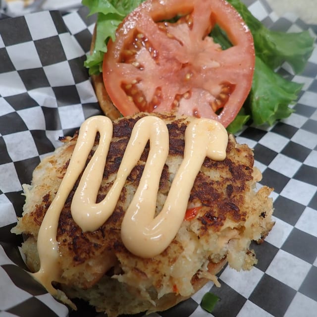Salmon Cake Burger.